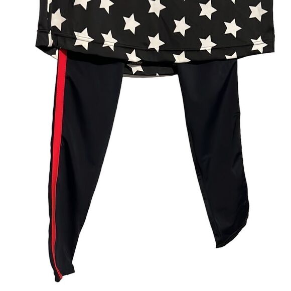 Dance Costume Woman's Size Medium Adult Weissman Black Red Stars Hip Hop Pageant - Picture 9 of 15